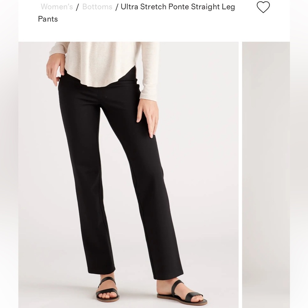 NWT Quince ultra-stretch ponte straight leg pants